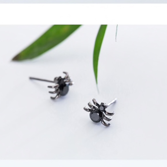 Fashion Jewelry Jewelry - Black Spider Stud Earrings Halloween